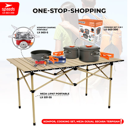 SPEEDS Alat Masak Set CampingNesting 3in1 003-300