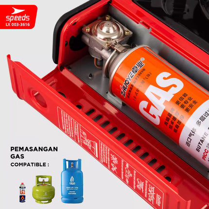 SPEEDS Kompor Gas Portabel 2in1 Portable 003-3616