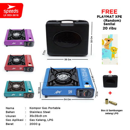SPEEDS Kompor Gas Portabel 2in1 Portable 003-3616