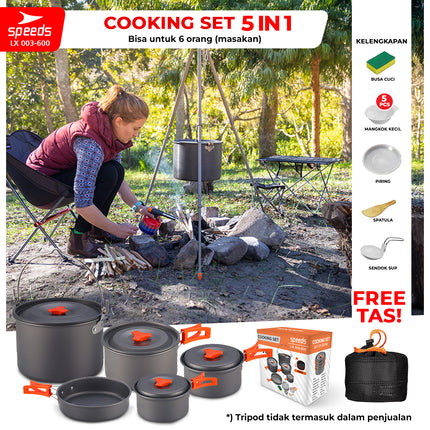 SPEEDS Alat Masak Set Nesting 5in1 003-600