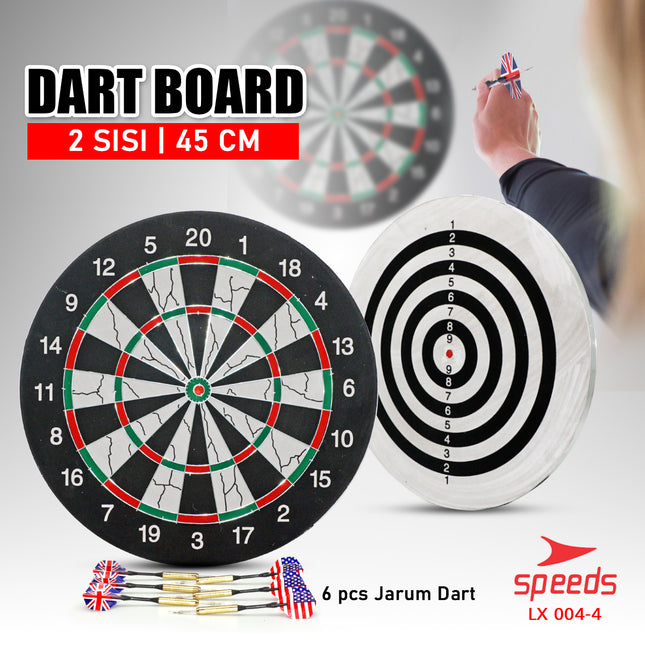 SPEEDS LARGE DART GAME 18in Dartboard Archery Wall Board Sports Bow 004-4