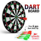 SPEEDS LARGE DART GAME 15in Dartboard Archery Wall Board bow sports large throw 004-5