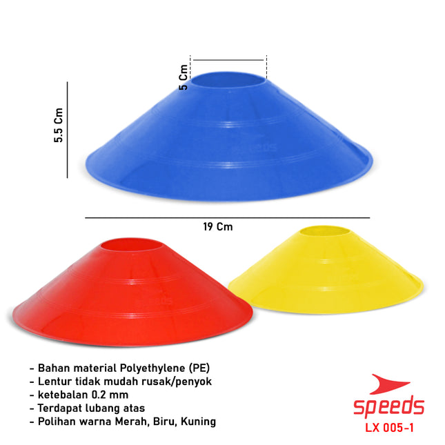 SPEEDS Soccer Futsal Training Cones Bowl Marker 005-1