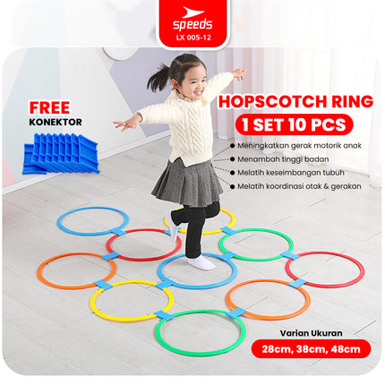 SPEEDS Hopscotch Ring Mainan Lingkaran Loncat Anak isi 10pcs 005-12