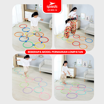 SPEEDS Hopscotch Ring Mainan Lingkaran Loncat Anak isi 10pcs 005-12