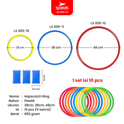 SPEEDS Hopscotch Ring Mainan Lingkaran Loncat Anak isi 10pcs 005-12
