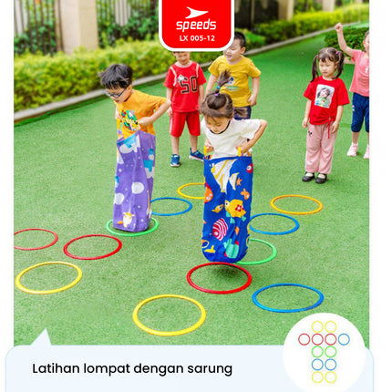 SPEEDS Hopscotch Ring Mainan Lingkaran Loncat Anak isi 10pcs 005-12