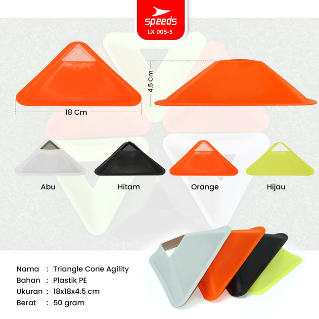 SPEEDS Triangle Bowl Cone for Futsal, Soccer or Other Sports LX 005-5