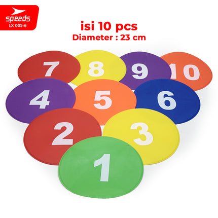 SPEEDS Flat Disc Marker Football Futsal Sports Marker 1 Complete Set Agility Training Marker 005-6