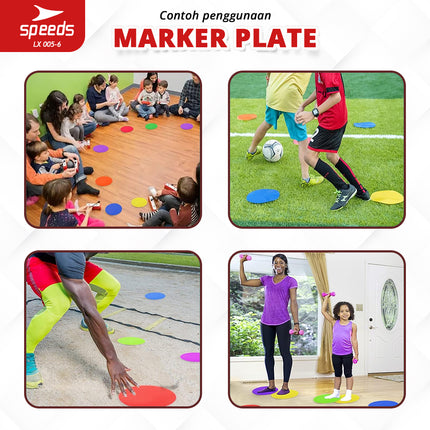 SPEEDS Flat Disc Marker Football Futsal Sports Marker 1 Complete Set Agility Training Marker 005-6