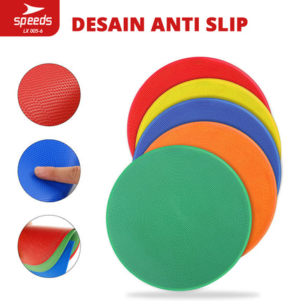 SPEEDS Flat Disc Marker Football Futsal Sports Marker 1 Complete Set Agility Training Marker 005-6