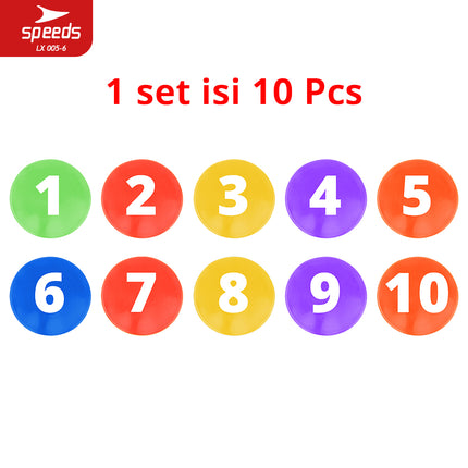 SPEEDS Flat Disc Marker Football Futsal Sports Marker 1 Complete Set Agility Training Marker 005-6