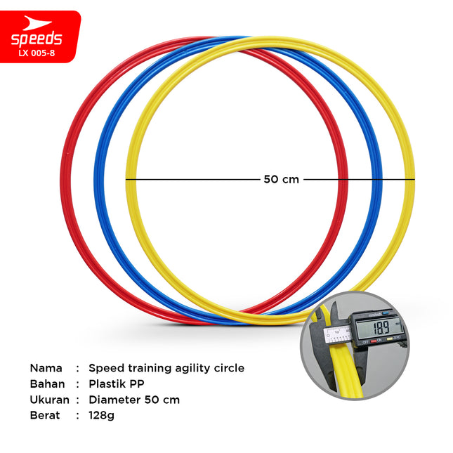 SPEEDS Agility Ring 56cm 50cm 40cm Foot Flexibility Movement Training Football LX 005-8