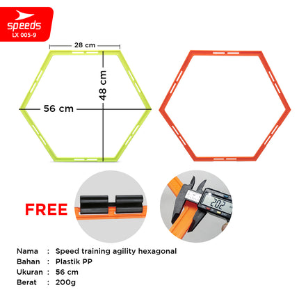 SPEEDS Agility Heksagonal 40cm 50cm 56cm 005-9
