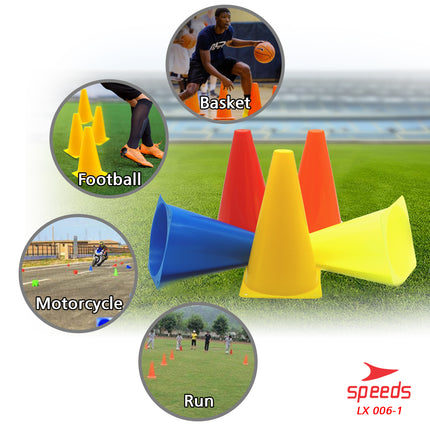 SPEEDS Cone Markers for Futsal, Skate, Soccer Training 23cm 006-1