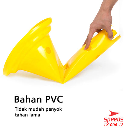 SPEEDS 50 cm Cone Traffic Cone with Holes for Sports 006-12