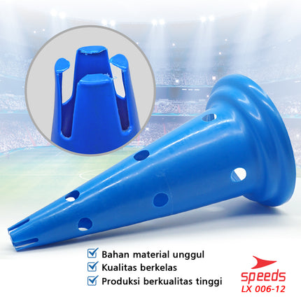 SPEEDS 50 cm Cone Traffic Cone with Holes for Sports 006-12