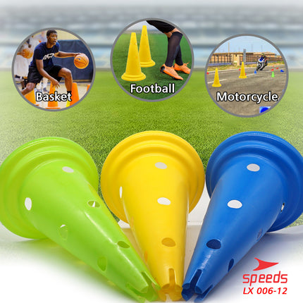 SPEEDS 50 cm Cone Traffic Cone with Holes for Sports 006-12