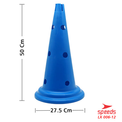 SPEEDS 50 cm Cone Traffic Cone with Holes for Sports 006-12