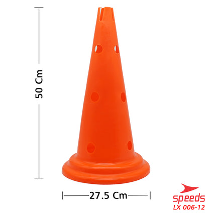 SPEEDS 50 cm Cone Traffic Cone with Holes for Sports 006-12