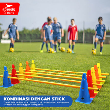 SPEEDS 23cm Soccer Cone Futsal Sports Marker Cone with Holes 006-15