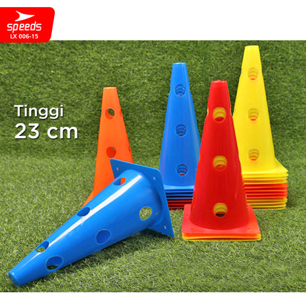 SPEEDS 23cm Soccer Cone Futsal Sports Marker Cone with Holes 006-15