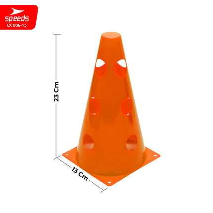 SPEEDS 23cm Soccer Cone Futsal Sports Marker Cone with Holes 006-15