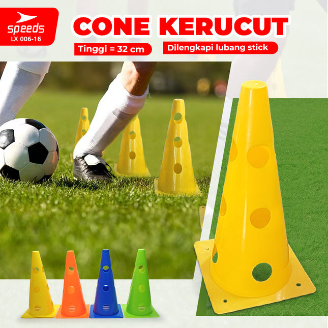 SPEEDS Cone  Kerucut Penanda Olahraga ukuran 32cm Model Berlubang 006-16