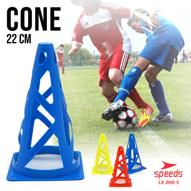SPEEDS Cone Kerucut Marker Latihan Olahraga Futsal Skate Sepak Bola 23Cm 006-5