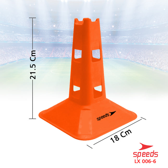SPEEDS Cone Kerucut Marker Sepak Bola Latihan Olahraga Futsal Skate Sepak Bola 23Cm 006-6