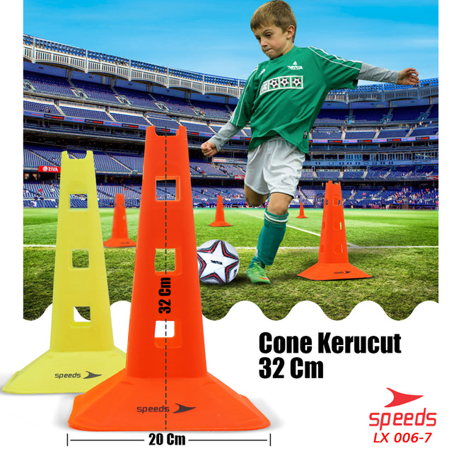 SPEEDS Cone kerucut marker latihan Olahraga Futsal Sepak Bola 32cm 006-7