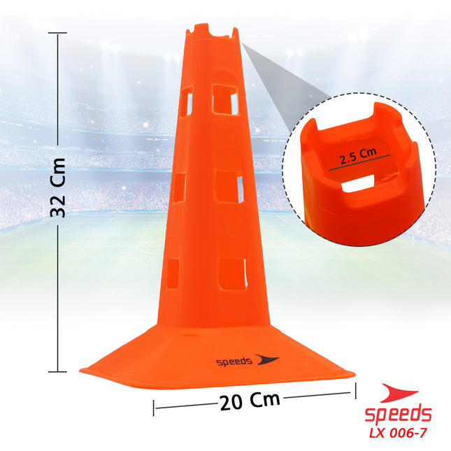 SPEEDS Cone kerucut marker latihan Olahraga Futsal Sepak Bola 32cm 006-7