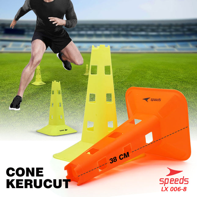 SPEEDS Cone kerucut latihan marker Olahraga Futsal Sepak Bola 38cm 006-8