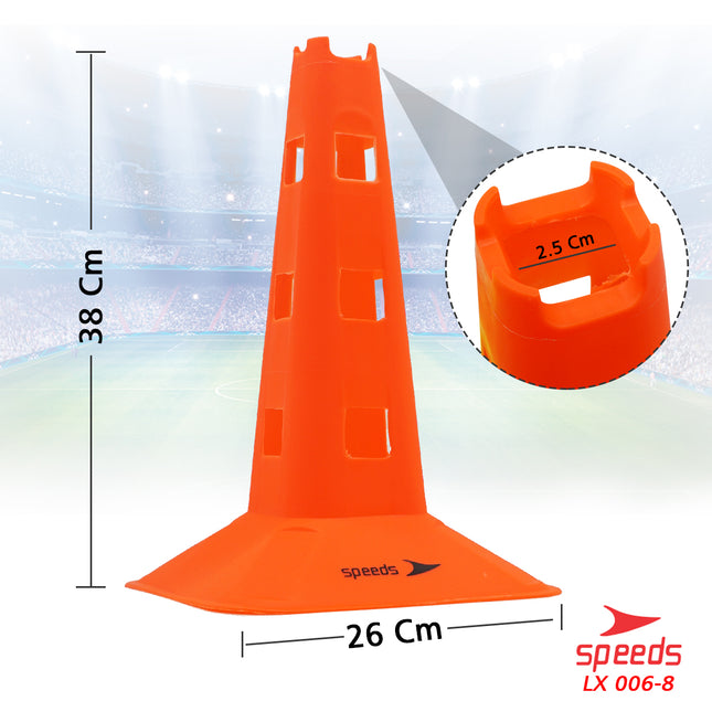 SPEEDS Cone kerucut latihan marker Olahraga Futsal Sepak Bola 38cm 006-8