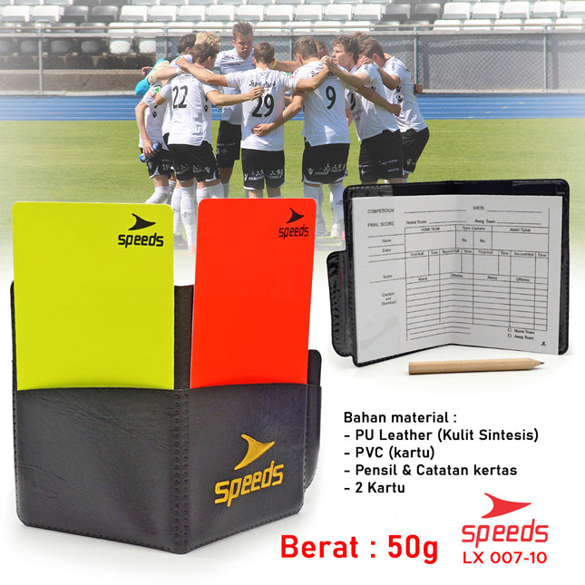 SPEEDS Kartu Wasit Sepakbola Futsal football bola kaki lapangan 007-10
