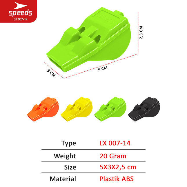 SPEEDS Peluit Wasit Pluit Treble Whistle Olahraga Periwitan Sport 120db Kecil Ringan 007-14