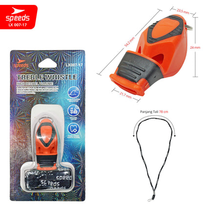 SPEEDS Peluit Treble Whistle 120db 007-17