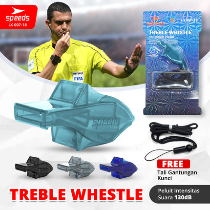 SPEEDS Peluit Wasit Pluit Treble Whistle Olahraga Periwitan Sport Referee Judge 120db Lanyard Gantungan Tali 007-18
