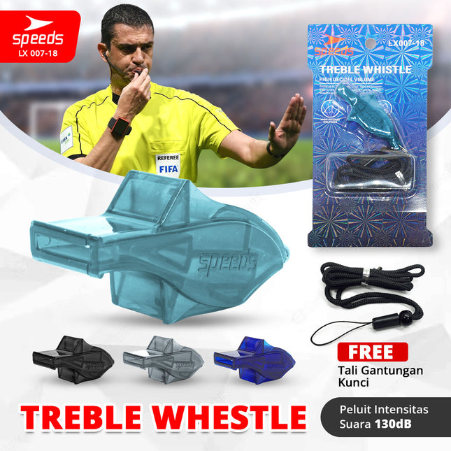 SPEEDS Peluit Wasit Pluit Treble Whistle Olahraga Periwitan Sport Referee Judge 120db Lanyard Gantungan Tali 007-18