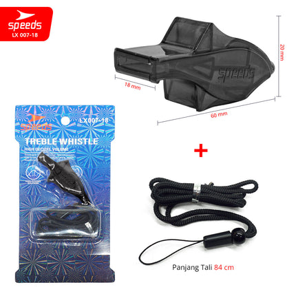 SPEEDS Peluit Wasit Pluit Treble Whistle Olahraga Periwitan Sport Referee Judge 120db Lanyard Gantungan Tali 007-18