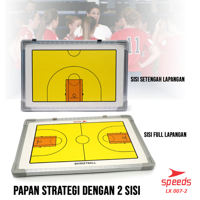 SPEEDS Papan Strategi Taktik Pelatih Basket BasketBall Coach Board Magnetic 007-2