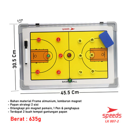 SPEEDS Basketball Coach Tactics Strategy Board Magnetic 007-2