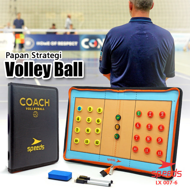 SPEEDS Papan Coach Book Strategi Volleyball Coach Board Magnetic 007-6