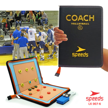 SPEEDS Papan Coach Book Strategi Volleyball Coach Board Magnetic 007-6