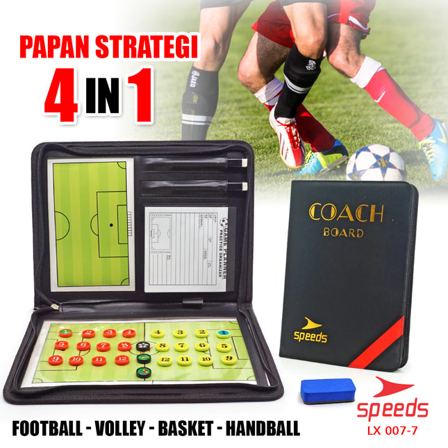 SPEEDS Papan Strategi Taktik Pelatih Basket BasketBall Volleyball Coach Board Magnetic 007-7