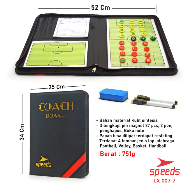 SPEEDS Papan Strategi Taktik Pelatih Basket BasketBall Volleyball Coach Board Magnetic 007-7