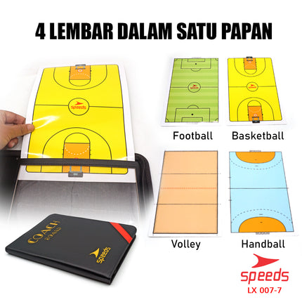 SPEEDS Basketball Volleyball Coach Board Magnetic Strategy Tactic Board 007-7