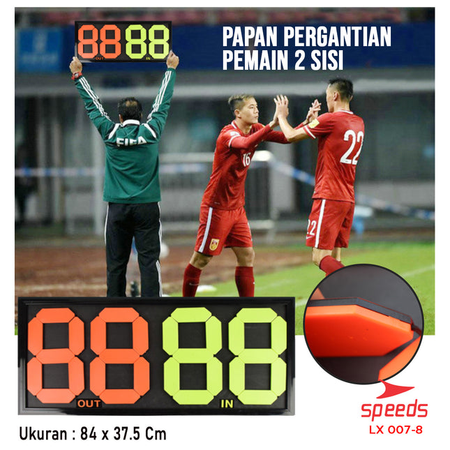 SPEEDS Papan Pergantian pemain Sepak bola Exchange Board Futsal In Out 007-8