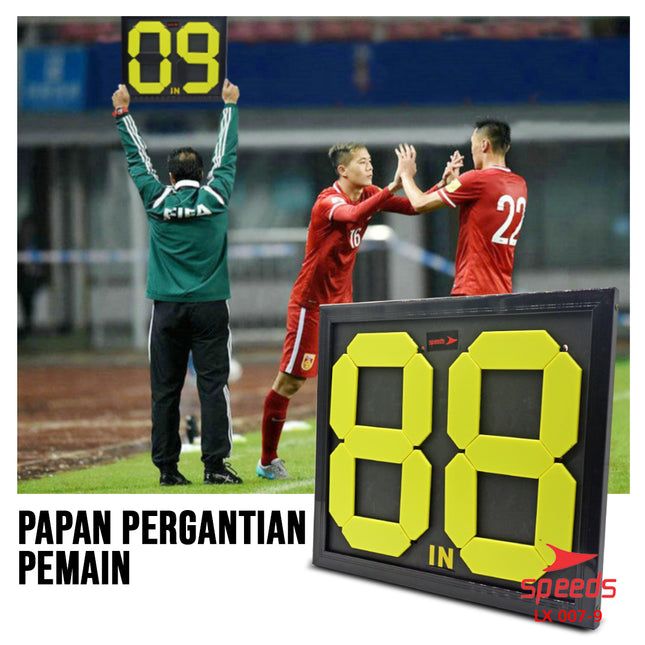SPEEDS Papan Score Pergantian pemain Sepak Bola Futsal Exchange Board 007-9