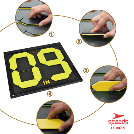 SPEEDS Papan Score Pergantian pemain Sepak Bola Futsal Exchange Board 007-9